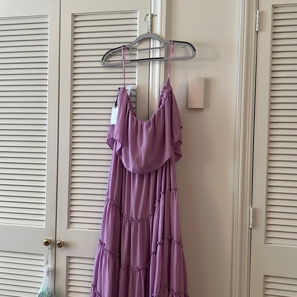 1. State NWT Lavender Chiffon Strapless Maxi Dress 💜
